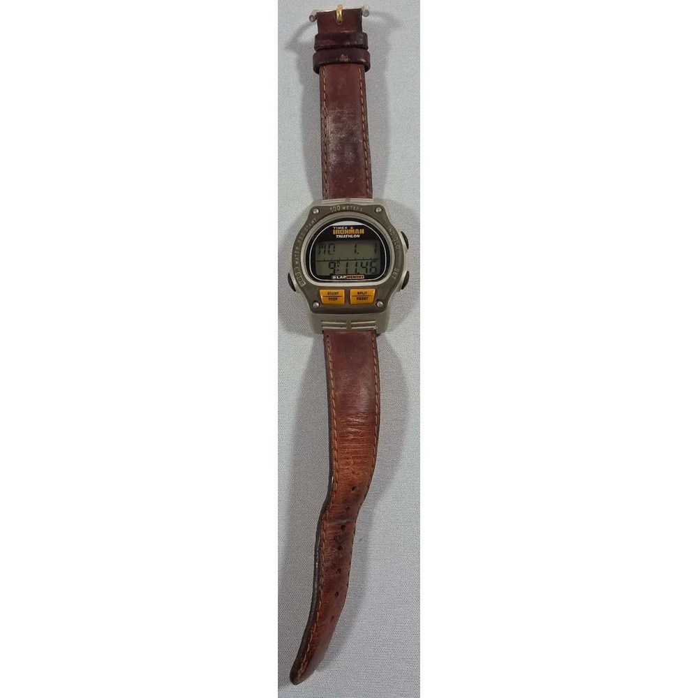 TIMEX 746 IRONMAN TRIATHLON 38mm WATCH 8-LAP MEMORY NEW BATTERY - RUNS